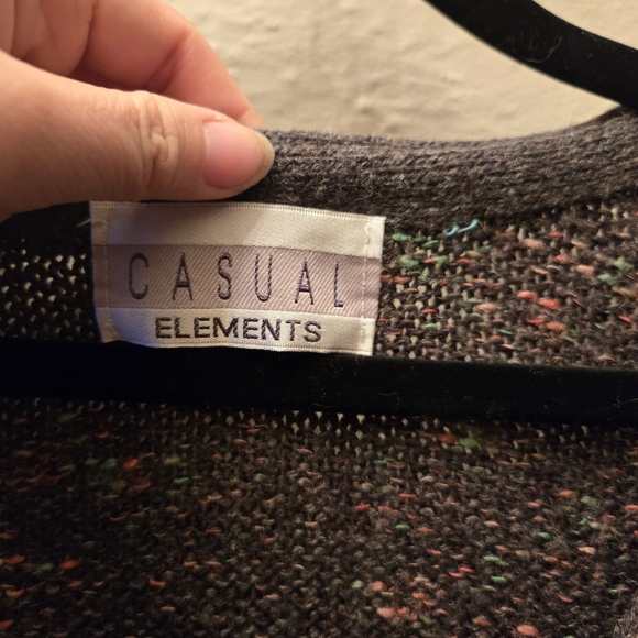 Vintage 90s Chunky Knit Button Front Sweater Vest Oversized - Picture 5 of 7